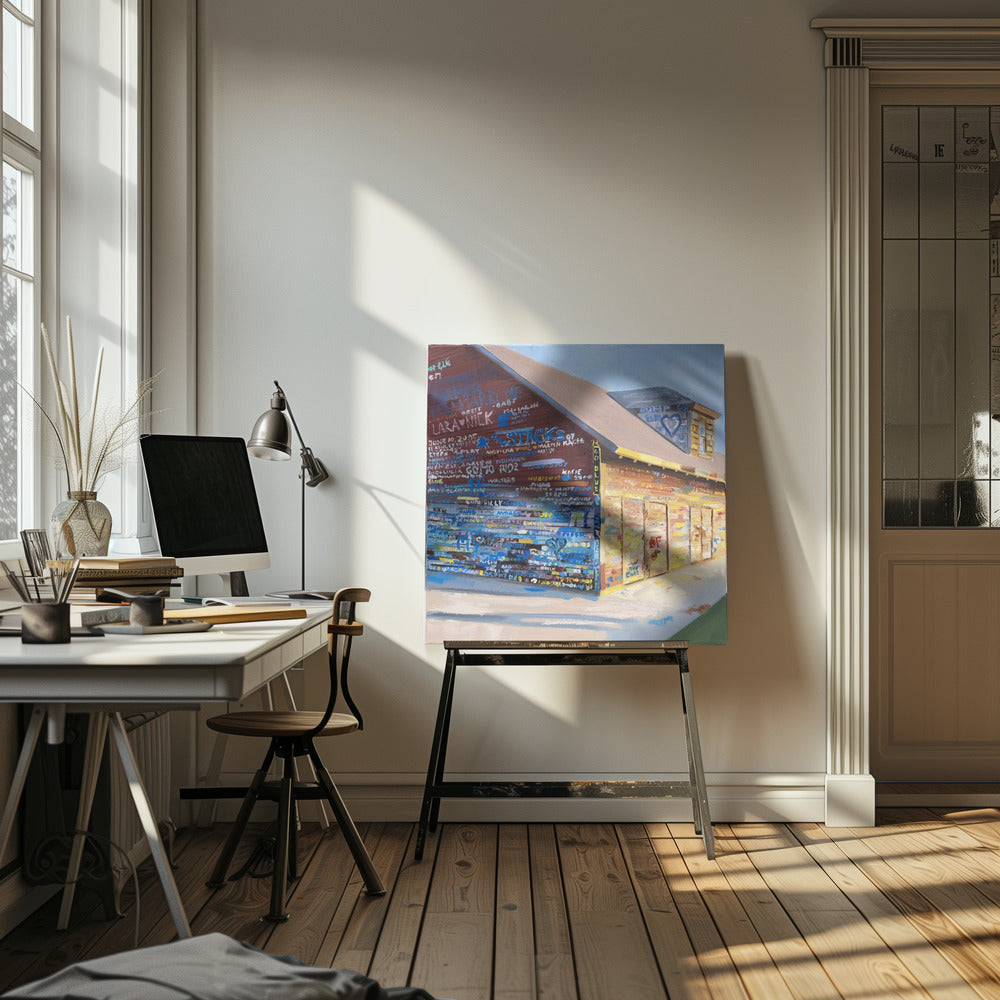 Tattoo Barn - Square Stretched Canvas, Poster or Fine Art Print I Heart Wall Art