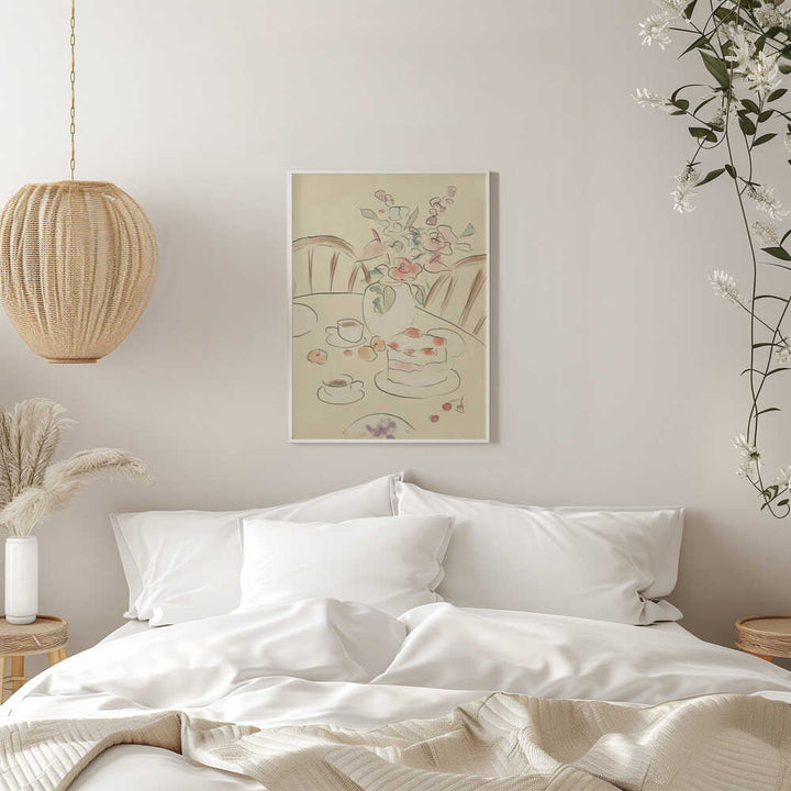 Tea and Roses - Stretched Canvas Poster or Fine Art Print