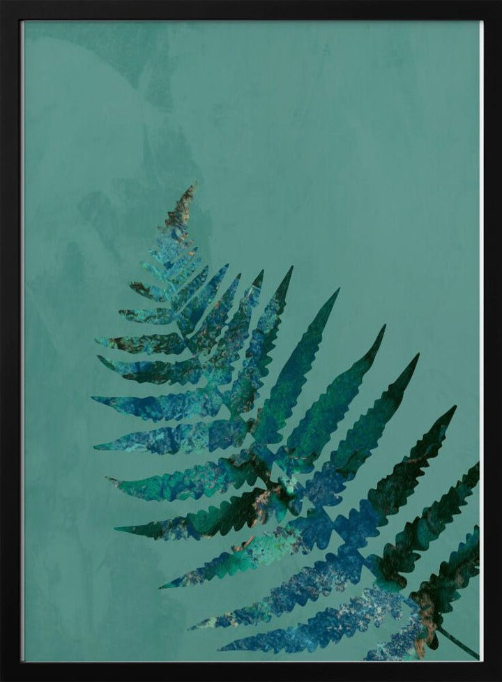 Teal Fern - Stretched Canvas, Poster or Fine Art Print - I Heart Wall Art - Poster Print, Canvas Print or Framed Art Print