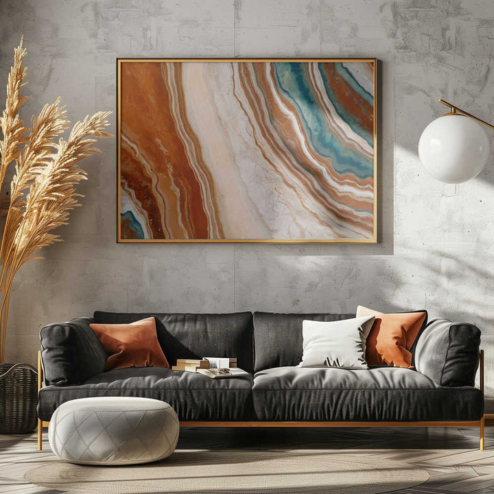 Teal Marble Swirl - Stretched Canvas, Poster or Fine Art Print - I Heart Wall Art - Poster Print, Canvas Print or Framed Art Print
