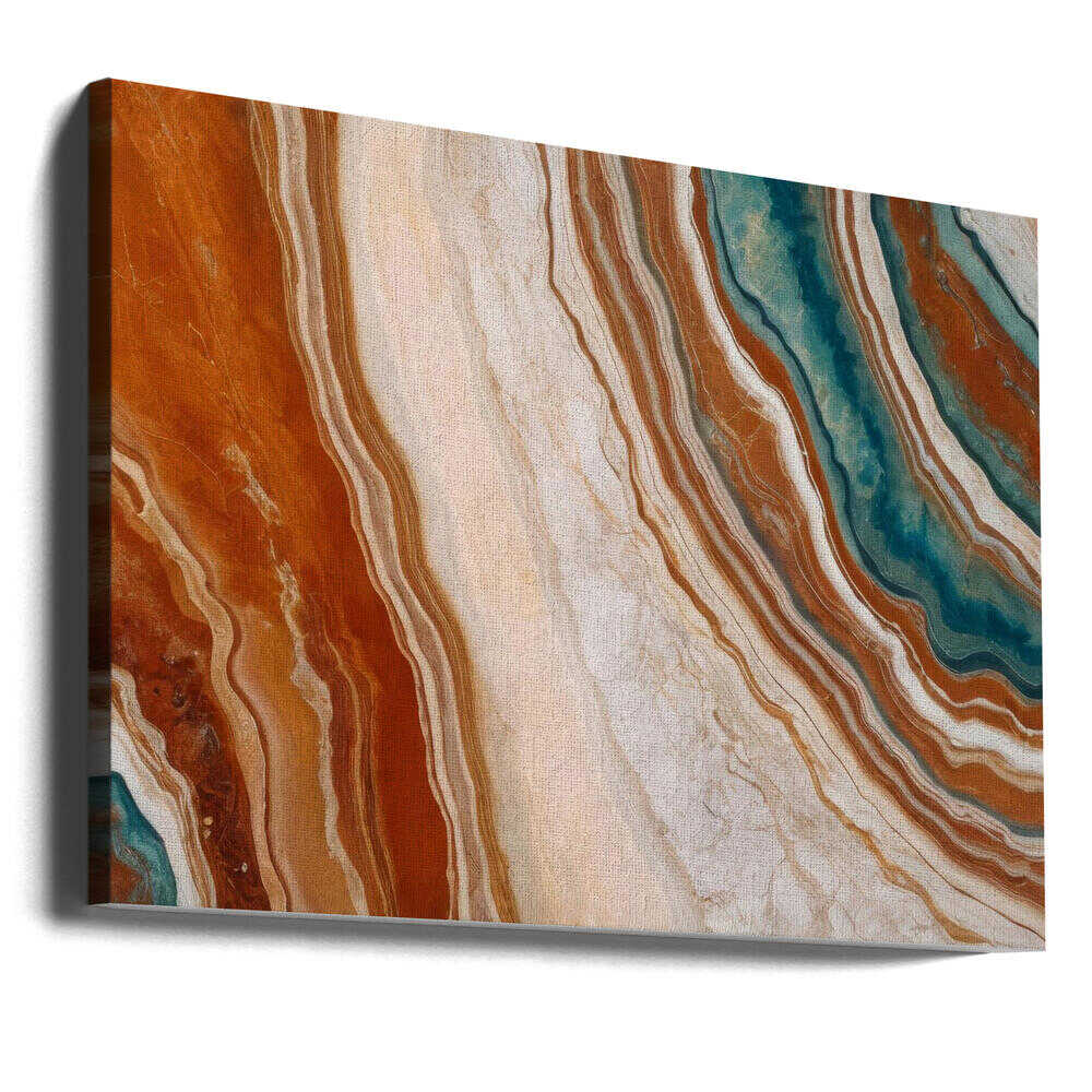 Teal Marble Swirl - Stretched Canvas, Poster or Fine Art Print - I Heart Wall Art - Poster Print, Canvas Print or Framed Art Print