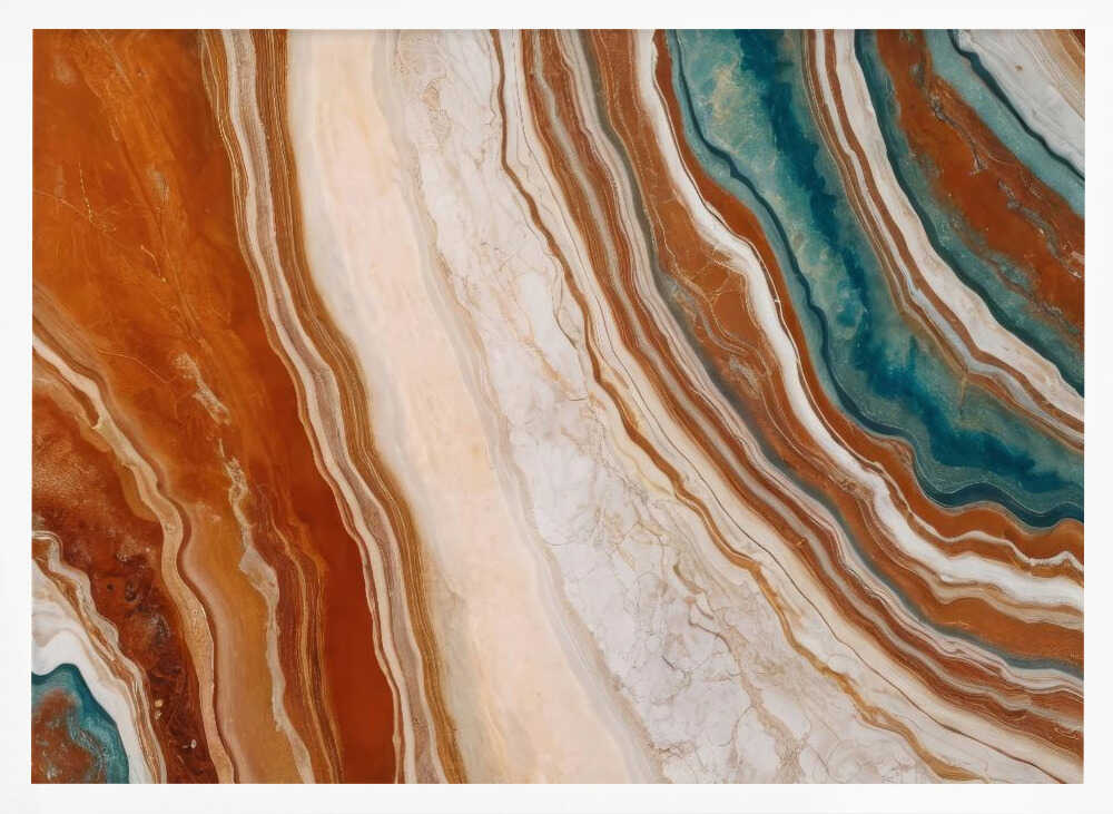 Teal Marble Swirl - Stretched Canvas, Poster or Fine Art Print - I Heart Wall Art - Poster Print, Canvas Print or Framed Art Print