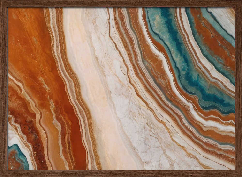 Teal Marble Swirl - Stretched Canvas, Poster or Fine Art Print - I Heart Wall Art - Poster Print, Canvas Print or Framed Art Print