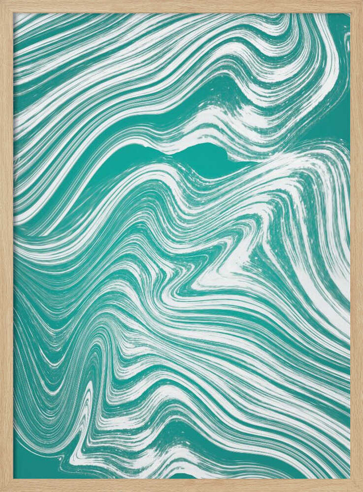 Teal Marble Swirls - Stretched Canvas, Poster or Fine Art Print - I Heart Wall Art - Poster Print, Canvas Print or Framed Art Print
