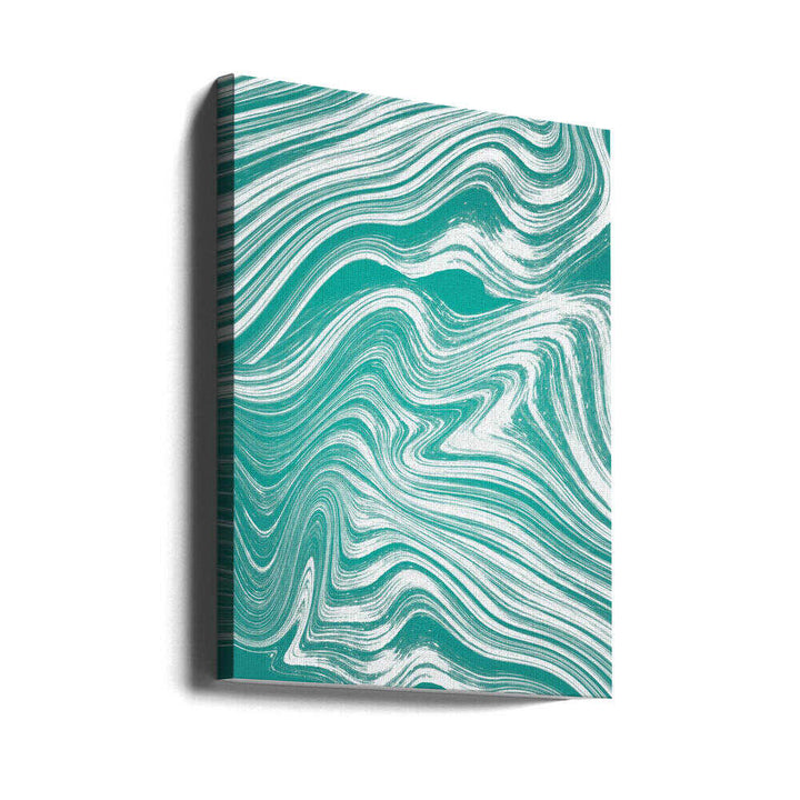 Teal Marble Swirls - Stretched Canvas, Poster or Fine Art Print - I Heart Wall Art - Poster Print, Canvas Print or Framed Art Print