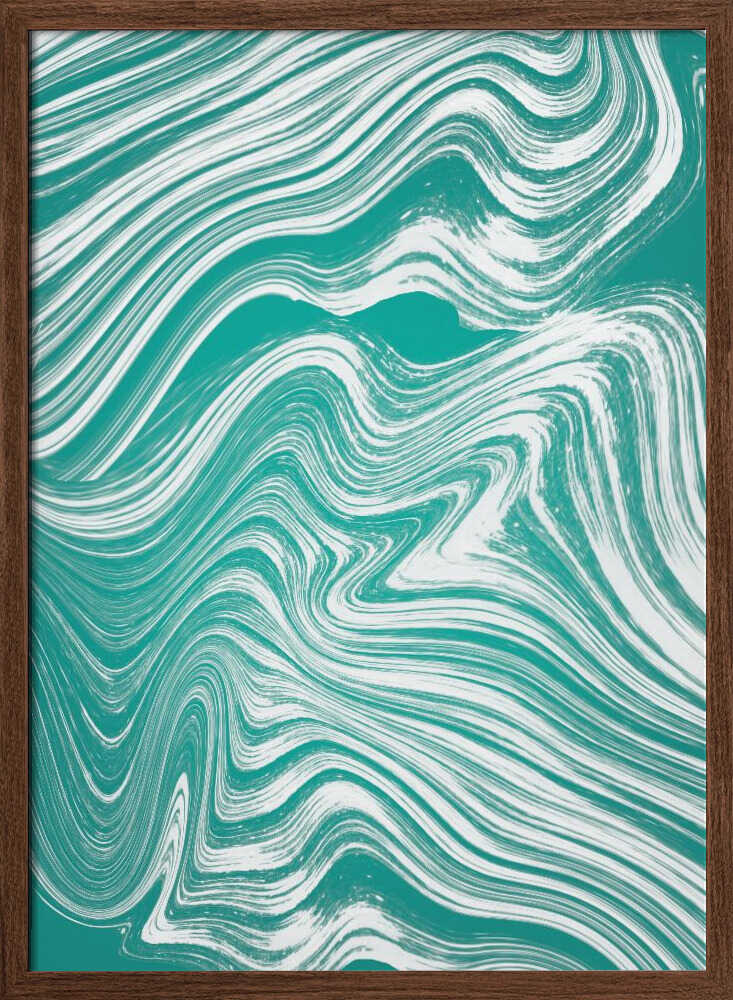 Teal Marble Swirls - Stretched Canvas, Poster or Fine Art Print - I Heart Wall Art - Poster Print, Canvas Print or Framed Art Print