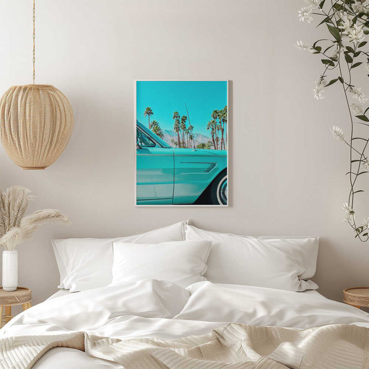Teal Thunderbird in Palm Springs - Stretched Canvas, Poster or Fine Art Print - I Heart Wall Art - Poster Print, Canvas Print or Framed Art Print