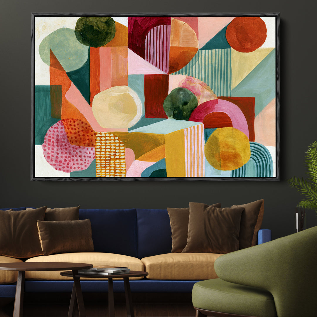 xxxx by IHeartStudio - Colourful Geometric Canvas Print