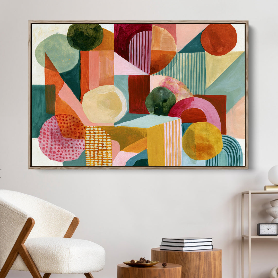 xxxx by IHeartStudio - Colourful Geometric Canvas Print