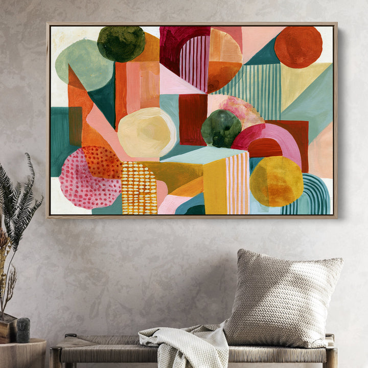 xxxx by IHeartStudio - Colourful Geometric Canvas Print