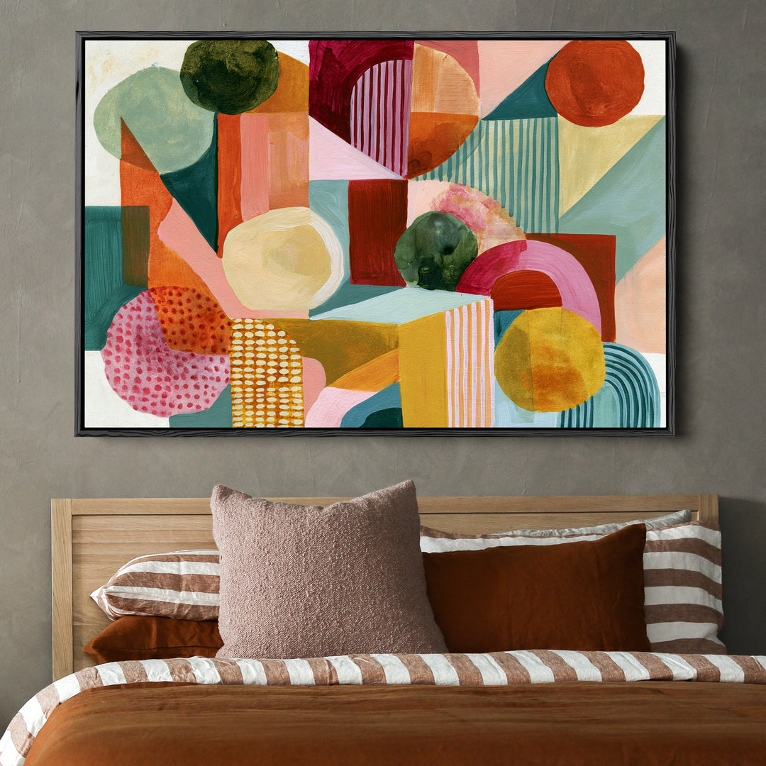 xxxx by IHeartStudio - Colourful Geometric Canvas Print