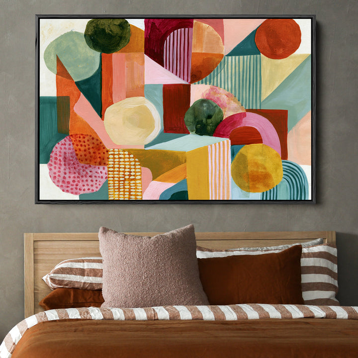 xxxx by IHeartStudio - Colourful Geometric Canvas Print
