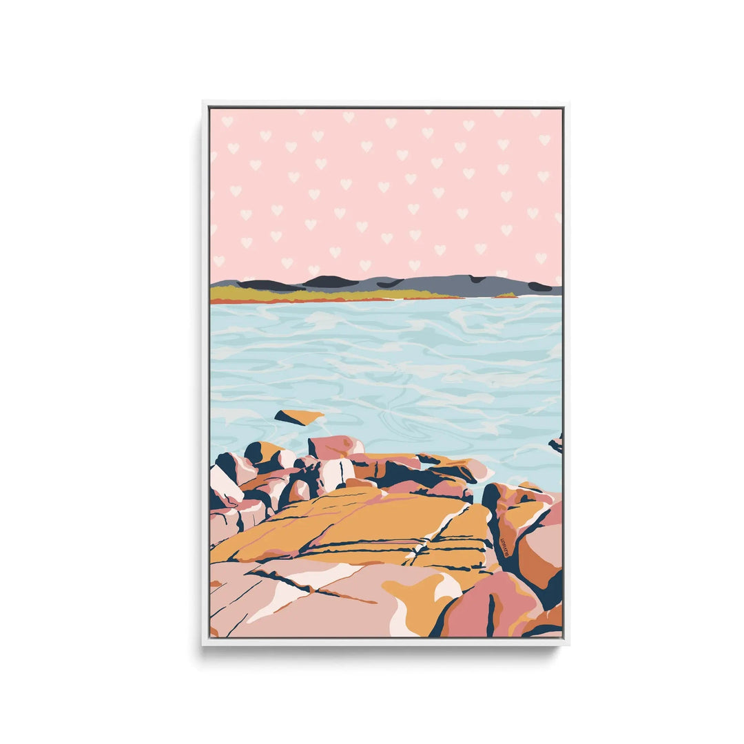 Terracotta Bay By Unratio - Stretched Canvas Print or Framed Fine Art Print - Artwork I Heart Wall Art Australia 