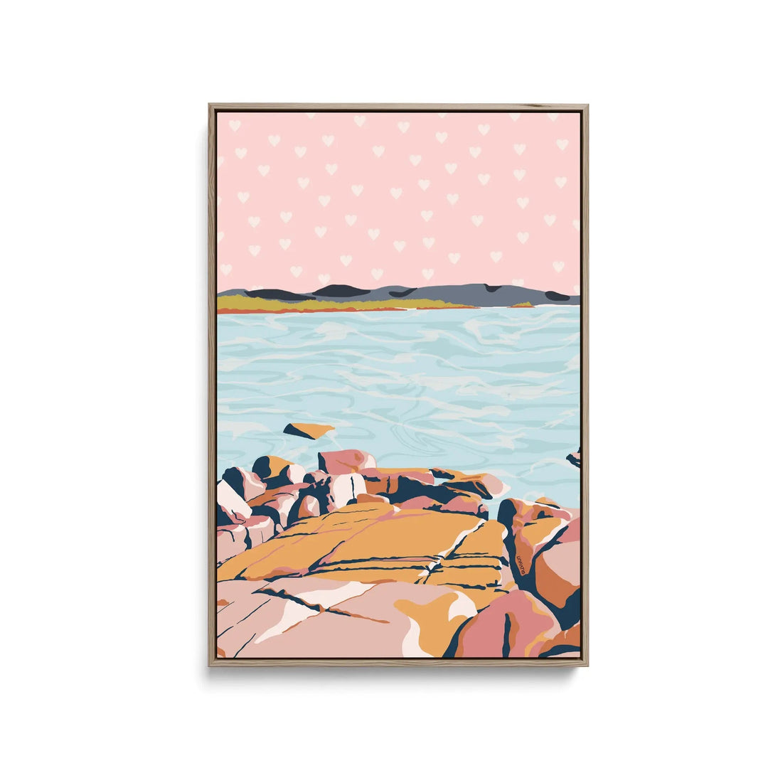 Terracotta Bay By Unratio - Stretched Canvas Print or Framed Fine Art Print - Artwork I Heart Wall Art Australia 