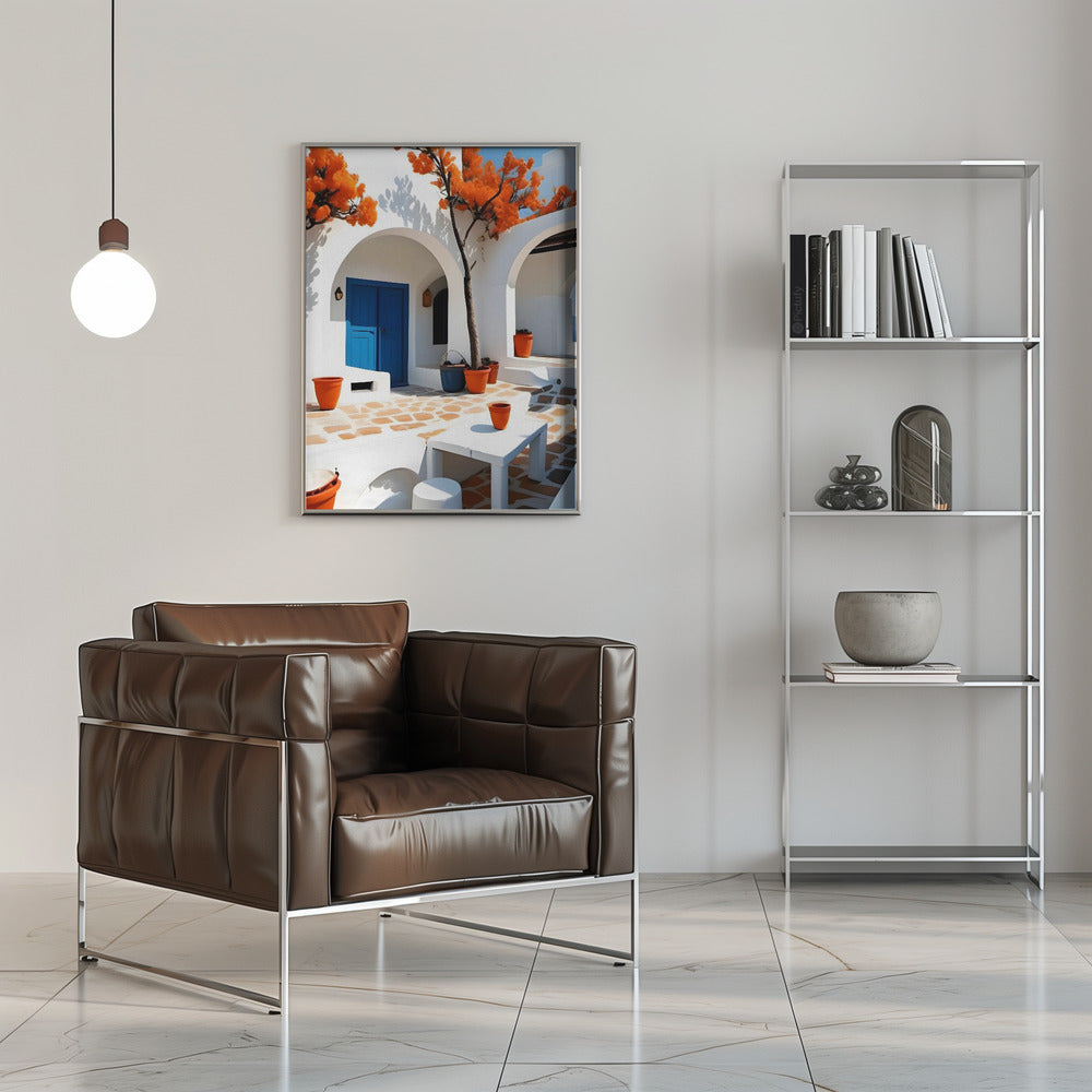 Terracotta Dreams In Greece - Stretched Canvas, Poster or Fine Art Print I Heart Wall Art