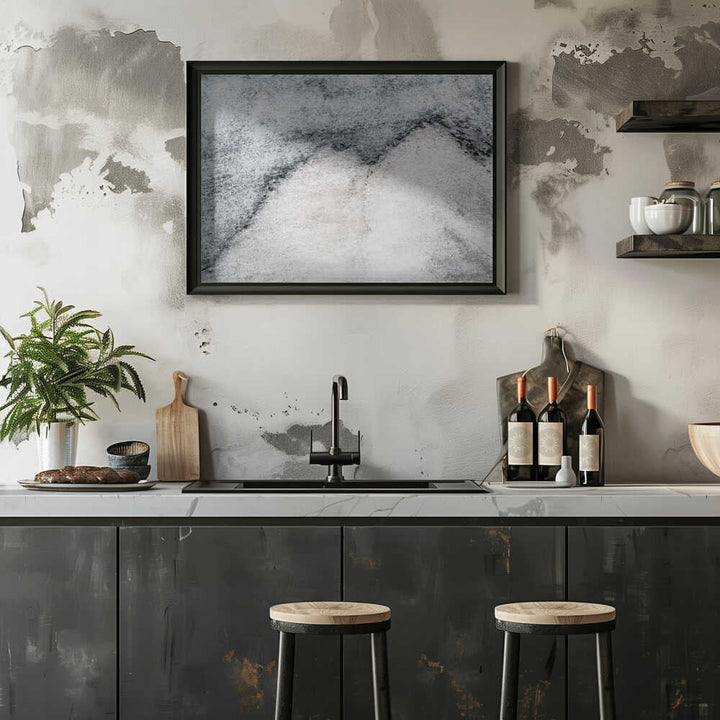 Textured Grey Peaks - Stretched Canvas, Poster or Fine Art Print - I Heart Wall Art - Poster Print, Canvas Print or Framed Art Print