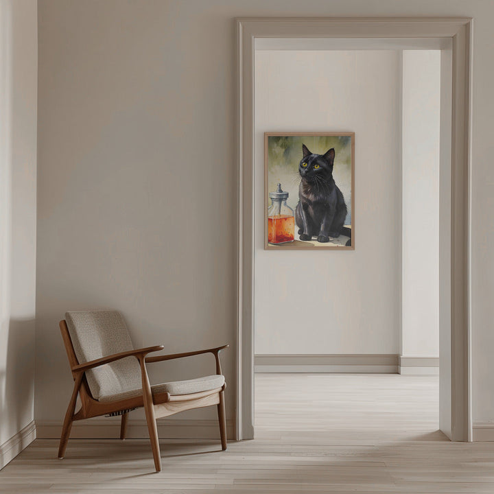 The Alchemist’s Cat - Stretched Canvas, Poster or Fine Art Print I Heart Wall Art
