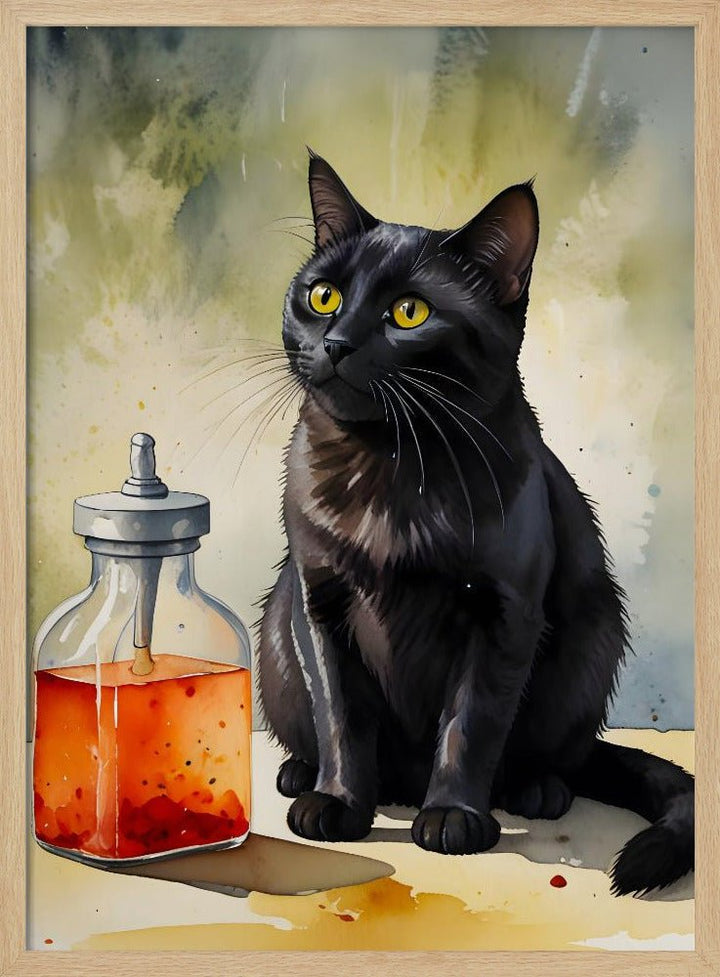 The Alchemist’s Cat - Stretched Canvas or Fine Art Print - I Heart Wall Art - Poster Print, Canvas Print or Framed Art Print