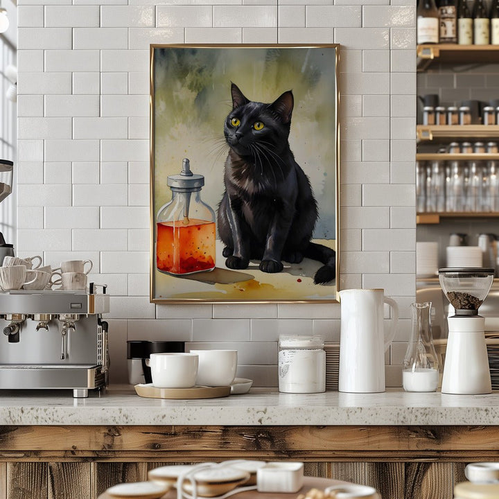 The Alchemist’s Cat - Stretched Canvas or Fine Art Print - I Heart Wall Art - Poster Print, Canvas Print or Framed Art Print
