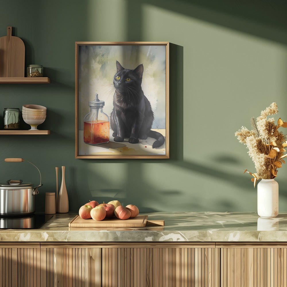 The Alchemist’s Cat - Stretched Canvas or Fine Art Print - I Heart Wall Art - Poster Print, Canvas Print or Framed Art Print