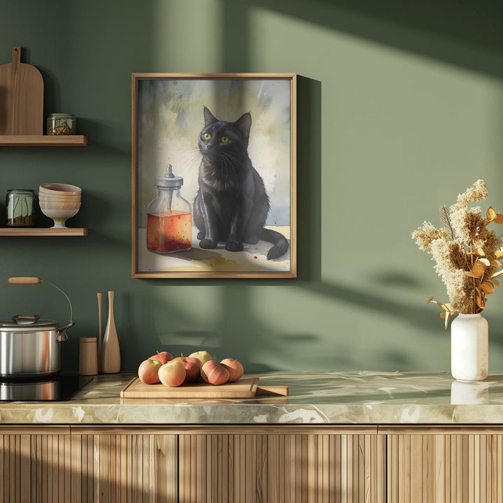 The Alchemist’s Cat - Stretched Canvas or Fine Art Print - I Heart Wall Art - Poster Print, Canvas Print or Framed Art Print