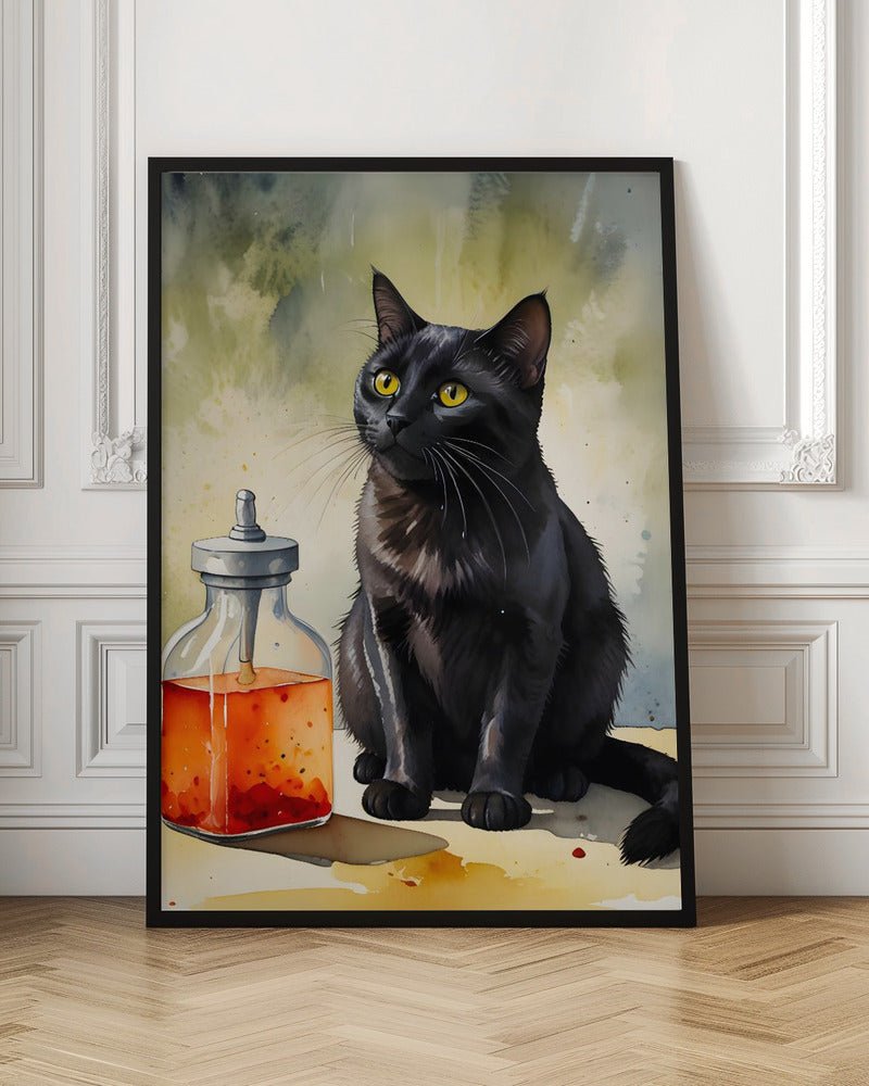 The Alchemist’s Cat - Stretched Canvas or Fine Art Print - I Heart Wall Art - Poster Print, Canvas Print or Framed Art Print