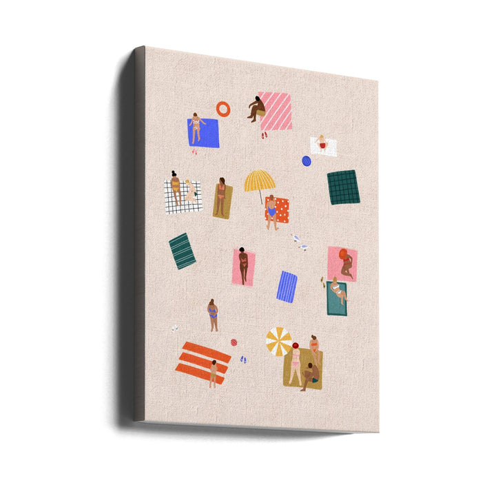 The Beach - Stretched Canvas, Poster or Fine Art Print I Heart Wall Art