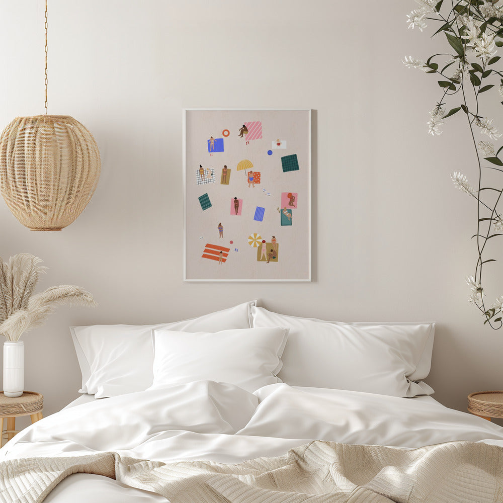 The Beach - Stretched Canvas, Poster or Fine Art Print I Heart Wall Art