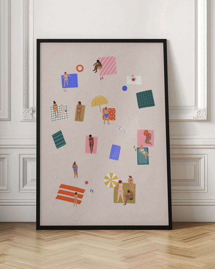 The Beach - Stretched Canvas, Poster or Fine Art Print I Heart Wall Art
