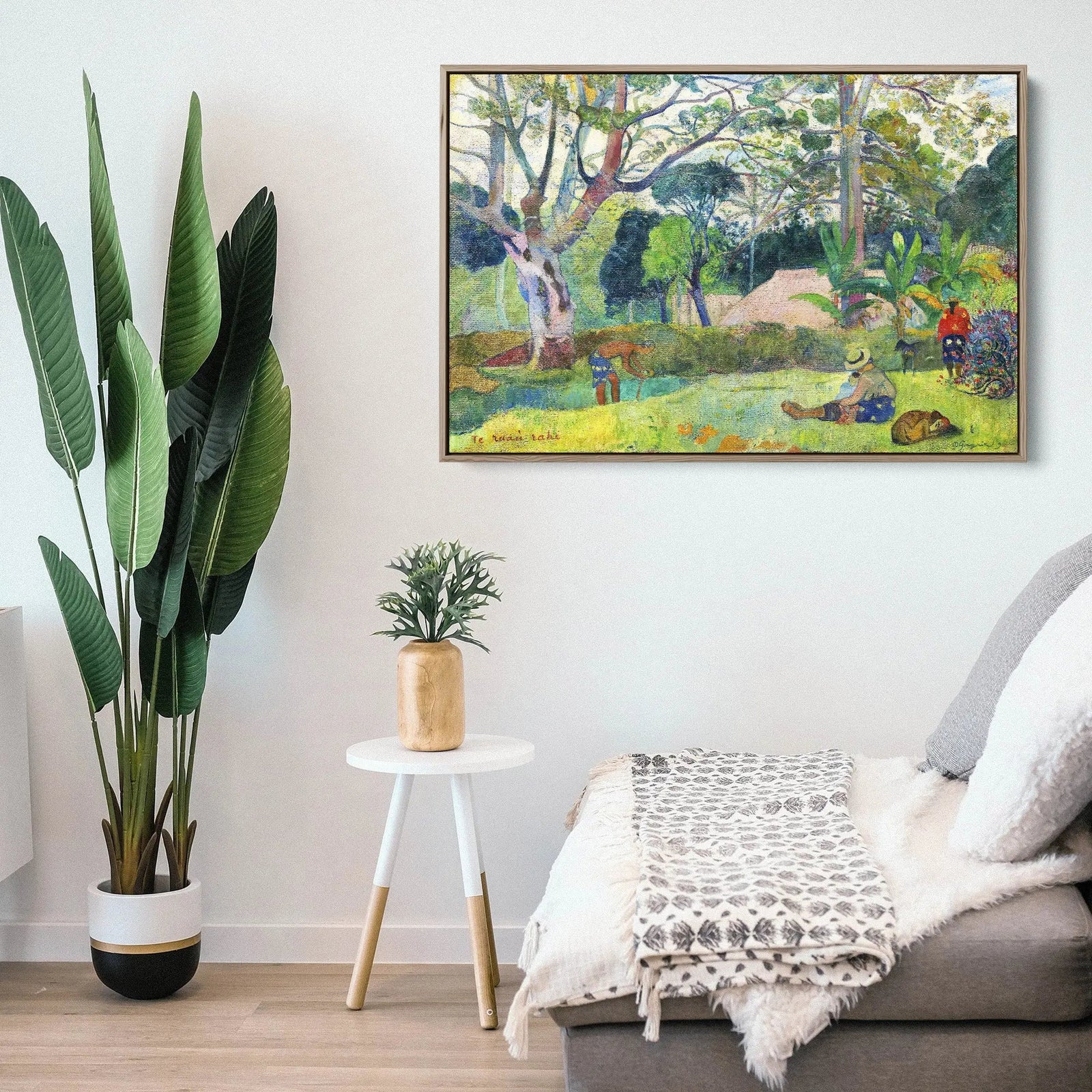 The Big Tree (Te raau rahi) (1891) by Paul Gauguin - Stretched Canvas Print or Framed Fine Art Print - Artwork I Heart Wall Art Australia 