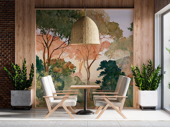 The Blooming Grove- Floral Peel and Stick Premium Wallpaper Mural