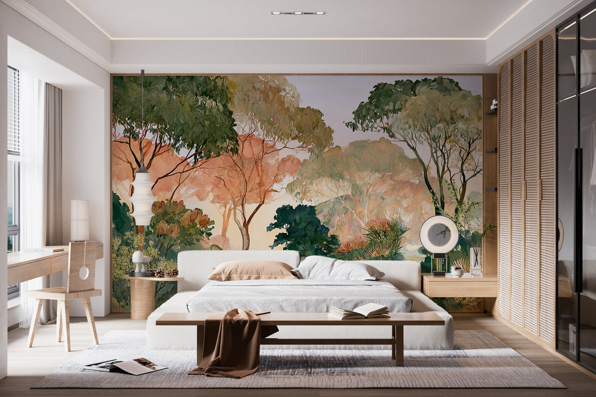 The Blooming Grove- Floral Peel and Stick Premium Wallpaper Mural