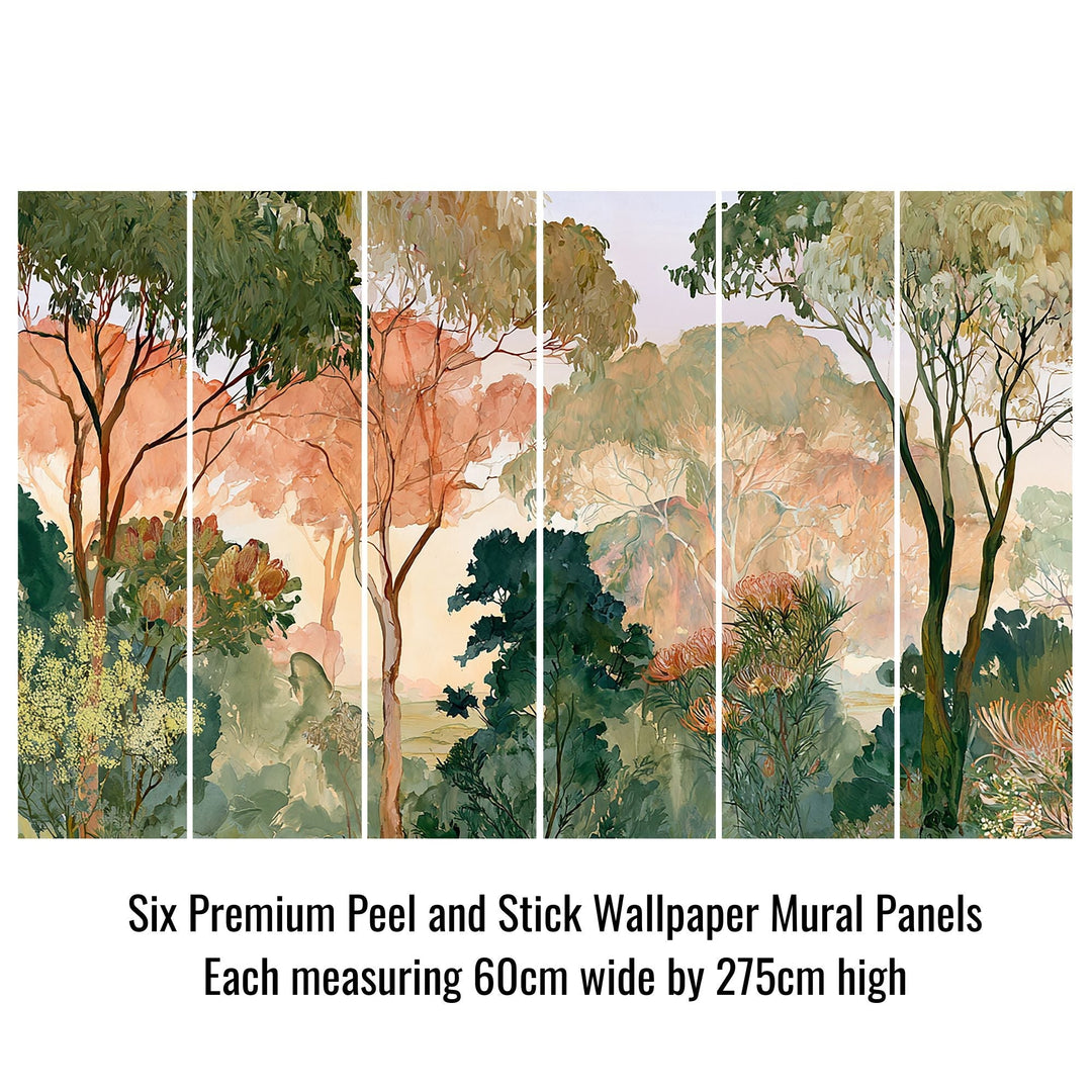 The Blooming Grove- Floral Peel and Stick Premium Wallpaper Mural
