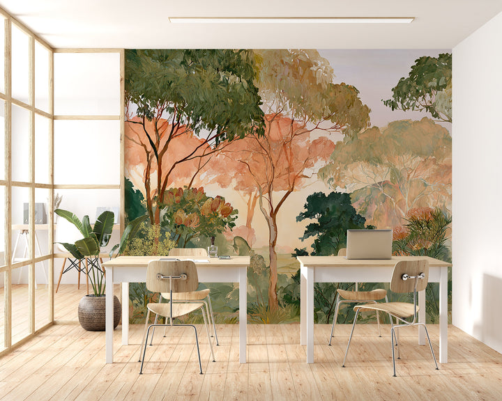 The Blooming Grove- Floral Peel and Stick Premium Wallpaper Mural
