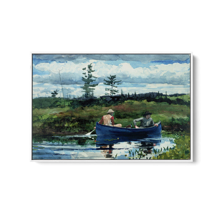 The Blue Boat By Winslow Homer - Vintage American Art Print Americana Coastal Hamptons