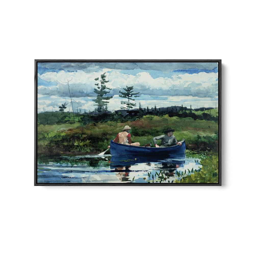 The Blue Boat By Winslow Homer - Vintage American Art Print Americana Coastal Hamptons