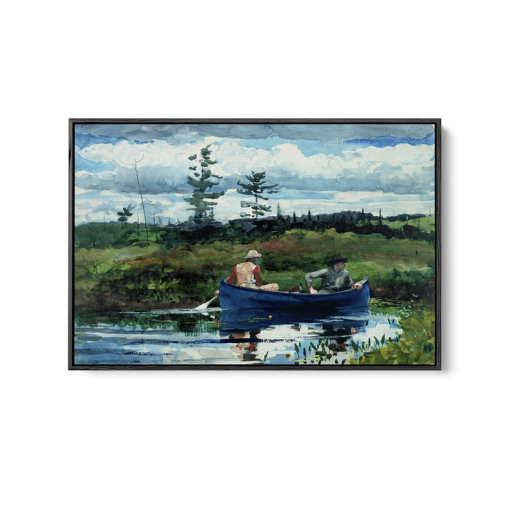 The Blue Boat By Winslow Homer - Vintage American Art Print Americana Coastal Hamptons