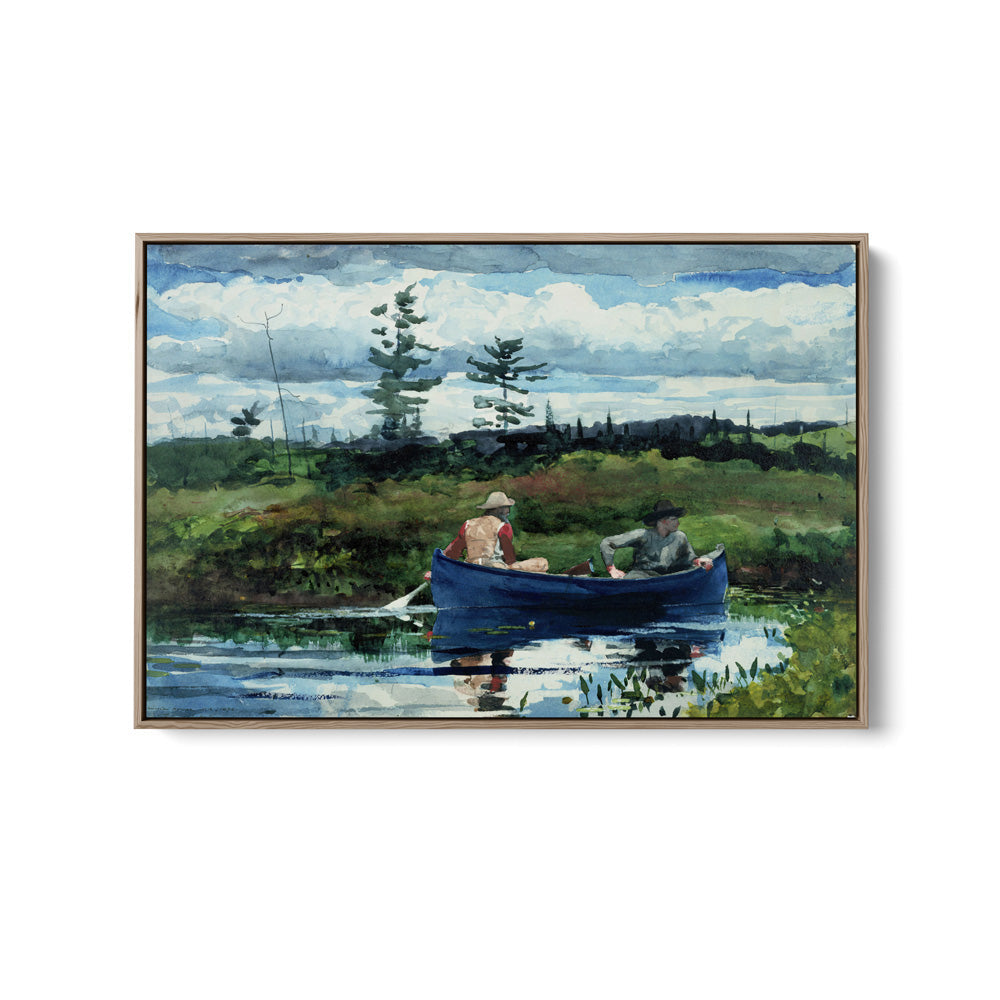 The Blue Boat By Winslow Homer - Vintage American Art Print Americana Coastal Hamptons