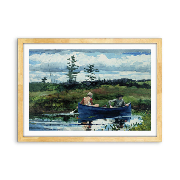 The Blue Boat By Winslow Homer - Vintage American Art Print Americana Coastal Hamptons