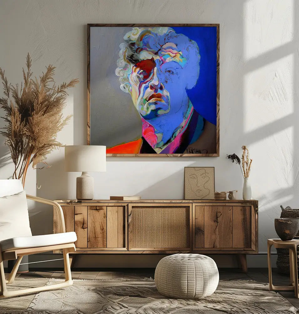 The Blues - Square Stretched Canvas, Poster or Fine Art Print I Heart Wall Art