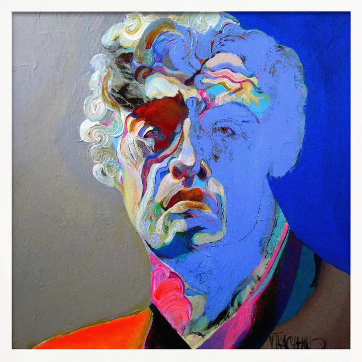 The Blues - Square Stretched Canvas, Poster or Fine Art Print I Heart Wall Art