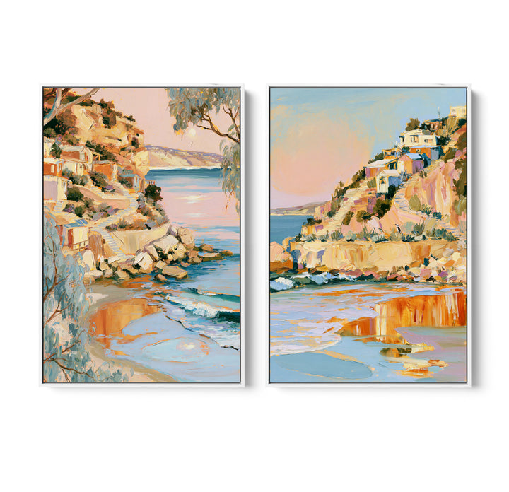 The Cliffside by IHeartStudio - Two Piece Australian Contemporary Coastal Canvas Print