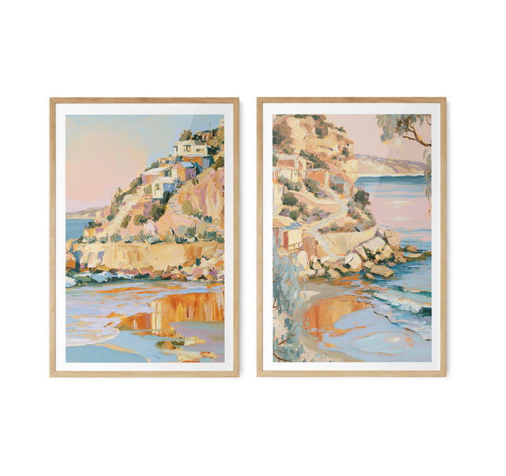 The Cliffside by IHeartStudio - Two Piece Australian Contemporary Coastal Canvas Print