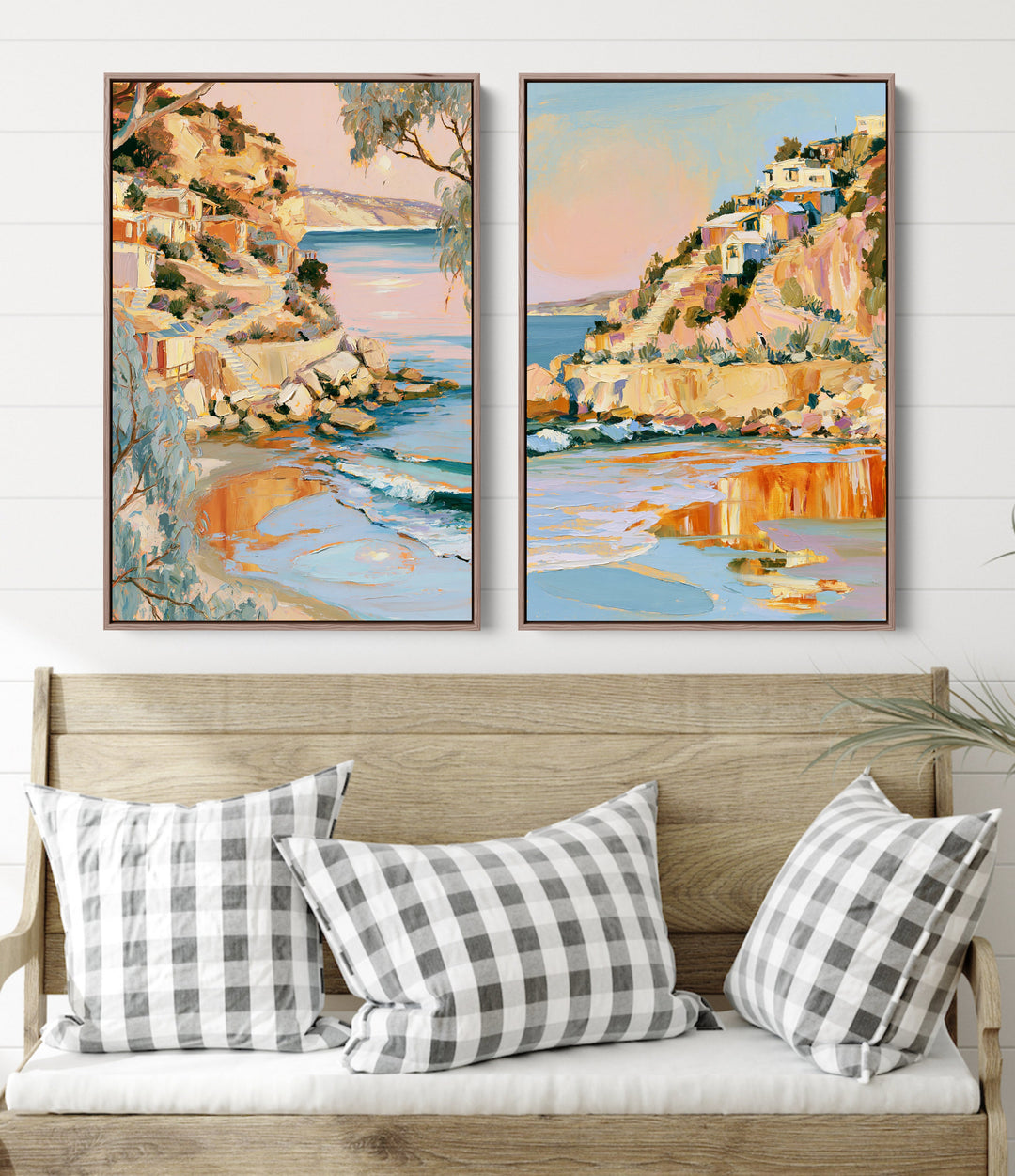 The Cliffside by IHeartStudio - Two Piece Australian Contemporary Coastal Canvas Print