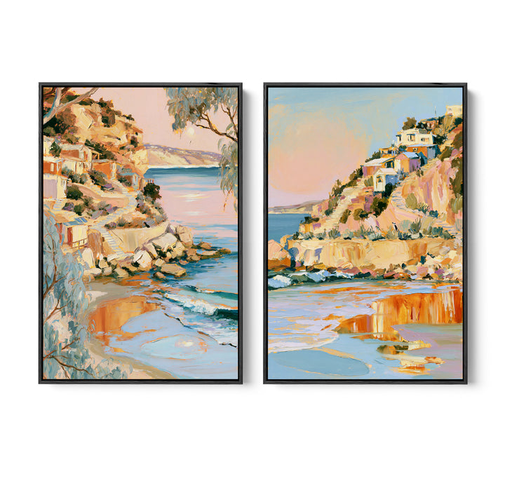 The Cliffside by IHeartStudio - Two Piece Australian Contemporary Coastal Canvas Print