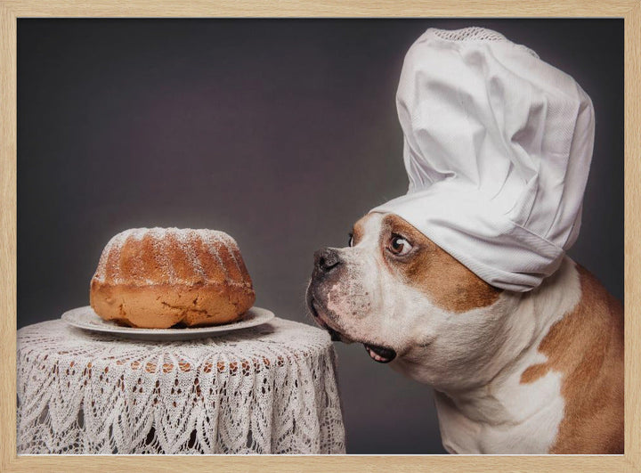 The Confectioner and his masterpiece - Stretched Canvas, Poster or Fine Art Print I Heart Wall Art