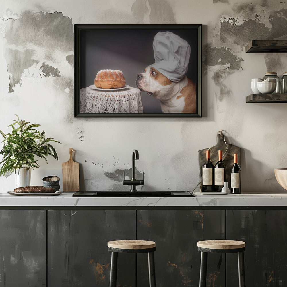 The Confectioner and his masterpiece - Stretched Canvas, Poster or Fine Art Print I Heart Wall Art