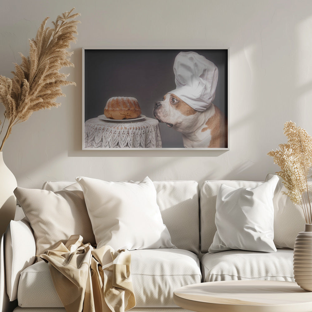 The Confectioner and his masterpiece - Stretched Canvas, Poster or Fine Art Print I Heart Wall Art