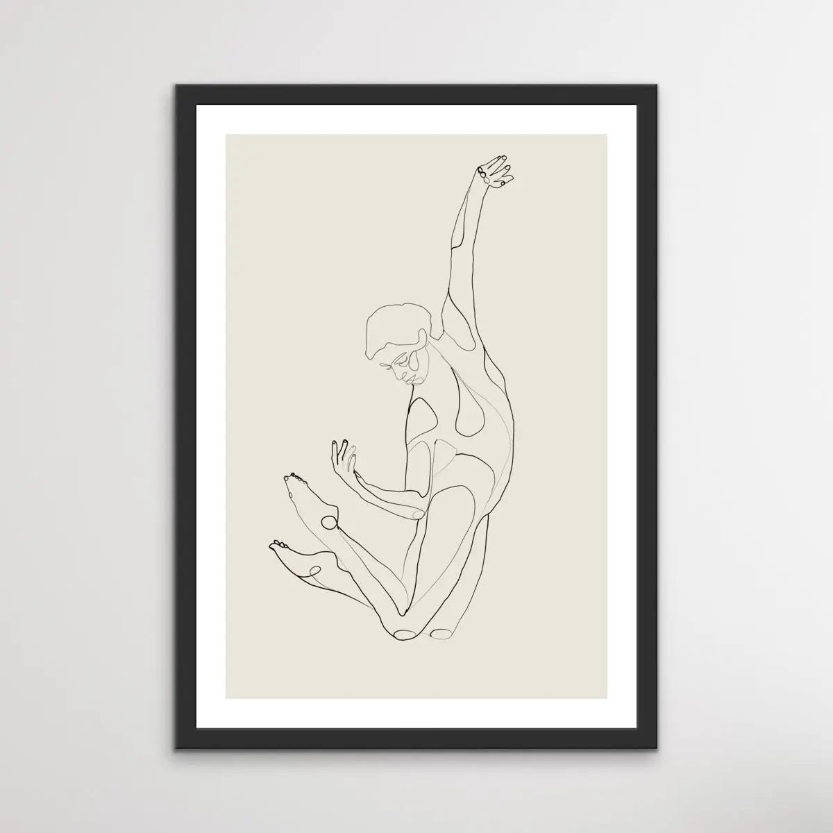 The Dancer Style A - Black and White Line Drawing Prints I Heart Wall Art Australia 