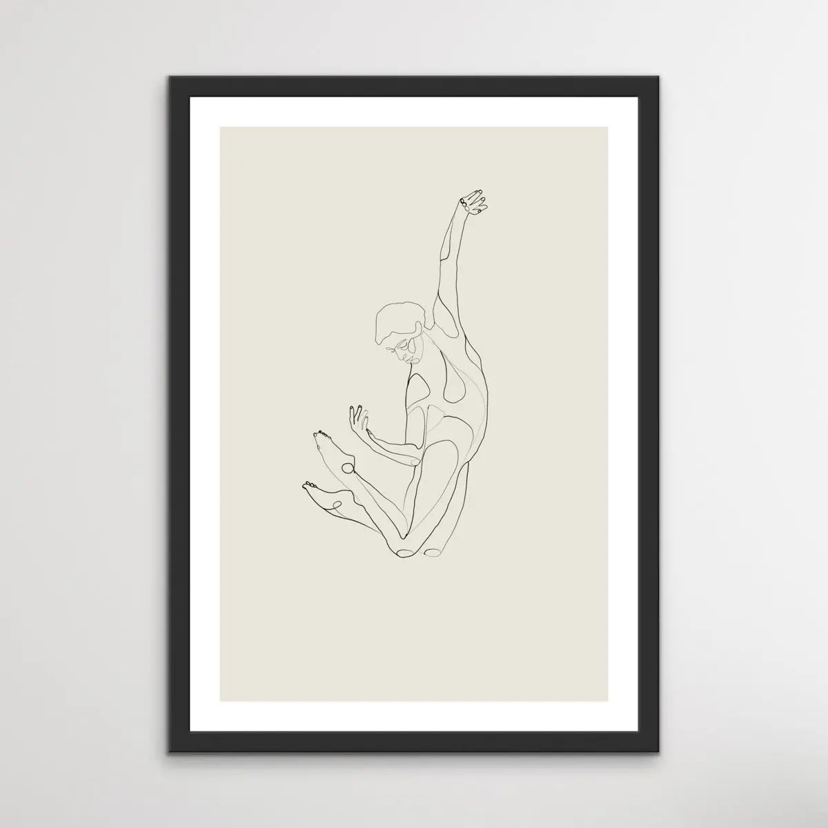 The Dancer Style E - Black and White Line Drawing Prints I Heart Wall Art Australia 